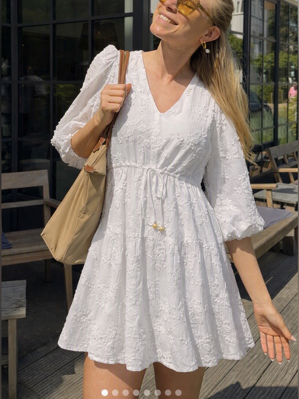 J003 LOV Floral Embroidered Dress
